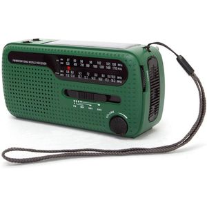 De13 Draagbare Fm Am Radio Solar Emergency Radio Wereldontvanger Hand Crank Emergency Outdoor Radio Draagbare Zonne-energie Opladen