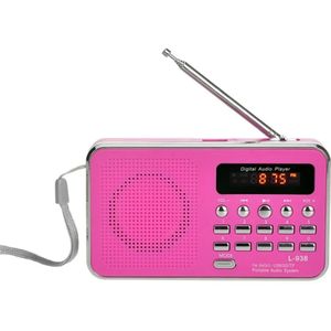 L-938 Mini Draagbare Digitale Fm Radio 3W Uitgangsvermogen/1.5 Inch Display Sn/Ondersteuning Usb Drive/tf/Sd/Mmc-kaart/AUX-IN