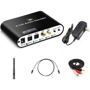 Dts 5.1CH O Decoder Bluetooth 5.0 Reciever Dac Draadloze O Adapter Optische Coaxiale Disk Spelen Dac Dts AC3-US Plug