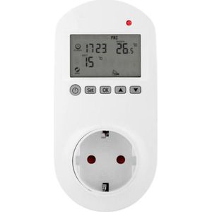 1Pc Draadloze Temperatuur Controller Elektrische Draadloze Socket Digitale Verwarming Thermostaat Temperatuurregelaar Met Eu Plug