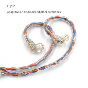 CCA C2 Oranje Blauw Braded Zilveren Kabel 8 Core Verbeterde Plated Kabel Oortelefoon Upgrade voor CCA C10 CA4 AS16 AS10 zsn pro ZS10 Pro