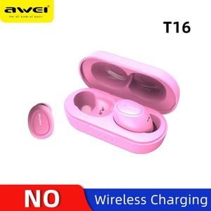 AWEI T6C Mini TWS In Ear Draadloze Bluetooth Oordopjes Waterdicht Met Dual Mic Sport Noise Cancelling Gaming Oortelefoon Auriculares