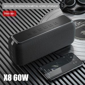 Xdobo X8 60W Bluetooth Speaker Voice Assistent Kolom Draagbare Speaker Met Diepe Bass Soundbar Subwoofer IPX5 Type-C waterdicht