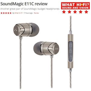 Soundmagic E11C Oortelefoon Wired Geluidsisolerende In-Ear Oordopjes Krachtige Bass Hifi Stereo Sport Koptelefoon Met Microfoon