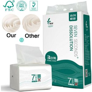 3 Pakketten Toiletpapier Bulk Snel Oplossende Bad Tissue Badkamer Huishoudelijke 3 Ply 450 Vel