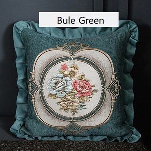 Luxuried Chenille Borduurwerk Bloemen Kussen Cover Home Housse De Coussin Sofa Stoel Bed Auto Decoratieve Gooien Kussensloop