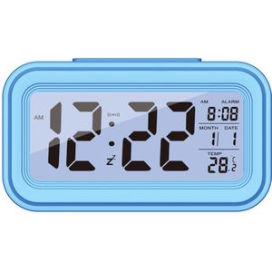 Digitale Smart Wekker Lcd-scherm Night Gloeiende Kubus Display Temperatuur & Kalender Snooze Functie Wekker