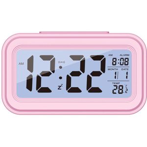 Digitale Smart Wekker Lcd-scherm Night Gloeiende Kubus Display Temperatuur & Kalender Snooze Functie Wekker