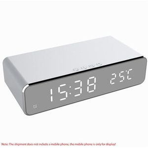 Multifunctionele Wekker Voor Indoor Thermometer Draadloze Opladen Voor Telefoon Time Display Datum Display
