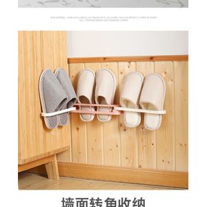 Badkamer Schoenenrek Slippers Rack Wandmontage Punch Gratis Rack Slippers Organizer Zelfklevende Opslag Handdoekhouders