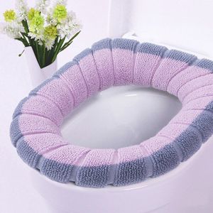 Dubbele Kleur Universal Soft Wasbare Toilet Seat Mat Set Voor Home Decor Closestool Mat Warmer Wc Deksel Cover Accessoires