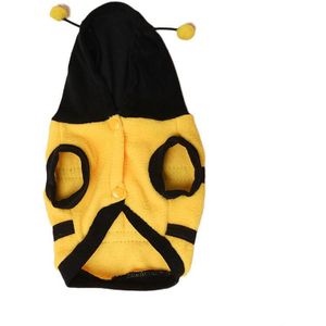 1Pc Kleine Hond Bumble Bee Kleding Costume Dress Up Coat Kleding Leuke Mooie Cosplay Zachte Fleece Poedel Hond Kleding hoodie