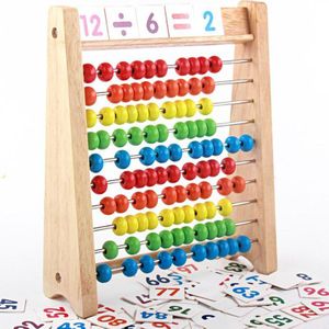 Stijl Houten Kinderen Kralen Regenboog Abacus Rekenkundige Berekening Puzzel Bediening Math Speelgoed Leren Onderwijs Puzzel Speelgoed