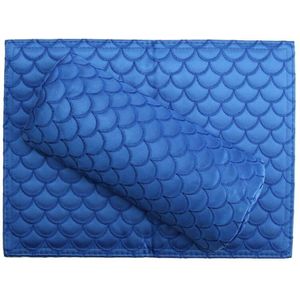 Satijn Vis Schaal Patroon Hand Kussen Nail Shop Home Hand Rest Folding Hand Pad Stofdicht Niet Vervagen, Blauw