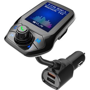 Onever 1.8 Inch Led Multifunctionele Auto Fm-zender Fast Charger 3.0 Usb Car Charger Draadloze Bluetooth Auto MP3 Speler