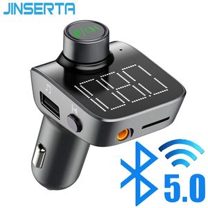 5.0 Bluetooth Fm-zender Draadloze Bluetooth Car Kit Grote Digit LED Display AUX FM Modulator Handsfree Auto MP3 Speler