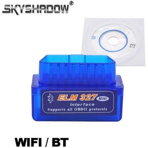 Draadloze WIFI Bluetooth ELM327 Bluetooth OBD2 Voertuig Testen Instrument Werkt Op Android Iphone Koppel ELM327 op Auto dvd-speler