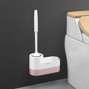 3 Kleuren Siliconen Toiletborstel En Houder Quick Afvoer Borstel Gereedschappen Voor Wc Huishoudelijke Wc Badkamer Accessoires Sets