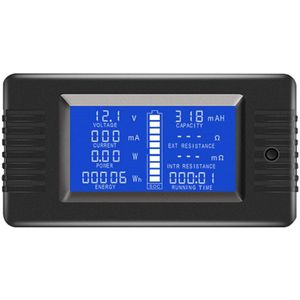 Met Backlight 0-200V Solar Elektriciteit Monitor Lcd-scherm Batterij Tester Voltmeter Engels Voltage Installeren Auto Draagbare