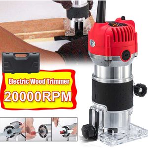 2300W Woodworking Electric Trimmer 20000rpm Wood Milling Engraving Slotting Trimming Machine Wood Router Slotting Trimming+box