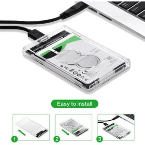 2.5 Inch Abs Transparante Hdd Ssd Case Sata Iii Naar Usb 3.0 Harde Schijf Schijf Behuizing Voor Laptop Notebook Pc ondersteuning 6Tb