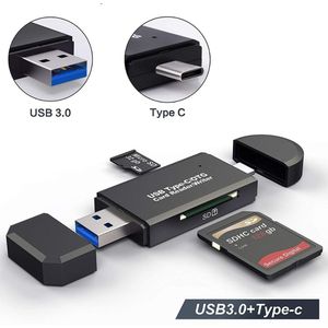 USB 3.0 Type C Kaartlezer OTG Adapter SDXC SDHC SD MMC RS-MMC Micro SDXC Micro SD Micro SDHC Card reader Voor Smartphone Laptop