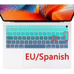 Eu Voer Spaans Keybaord Cover Sticker Voor Macbook Air 11 13 Pro 13 15 Touch Bar A2159 A2179 A1932 Dunner toetsenbord Huid