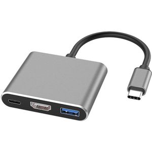 Type C Usb 3.1 Naar USB-C Hdmi Usb 3.0 Adapter 3 In 1 Hub Voor Apple Macbook Lot Kan Opladen laptop Of Mobiele Telefoons