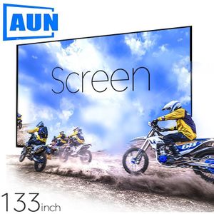 | Aun Projector Scherm 133/120/100 Inch Dikker Opvouwbare Draagbare Witte Doek Materiaal Voor 1080P 4K 2K Home Theater