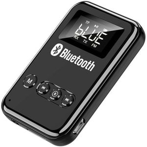 Bluetooth 5.0 Receiver Transmitter Stereo Music Car FM-zender Hoofdtelefoons Luidsprekers Adapter Ondersteuning van TF Card