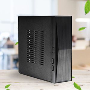 FH05 Gastheer Mini Itx Office Home Computer Case USB2.0 Met Radiator Gat Htpc Voeding Horizontale Metalen Desktop Chassis