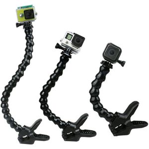 Zwanenhals Arm Nek Statief Mount Verstelbare Flexibele Klem Voor Gopro Hero 7 6 5 Zwart Camera Accessoire Wired Plastic acehe