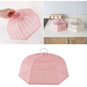 Plastic Voedsel Cover Tent Tafel Cover Opvouwbaar Voor Thuis Keuken (Roze)