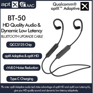 QCC5125 Aptx Adaptieve Bluetooth Enabled Accessoire Kabel Met Afstandsbediening + Microfoon Mmcx Voor SE215 SE315 SE425 SE535 SE846 2pin A2DC IE80