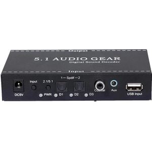 NK-A6L 5.1 O Gear Digital Sound Decoder O Converter 3.5Mm O Uitgang Ondersteuning Voor Dolby Digital AC-3 Dts Eu plug