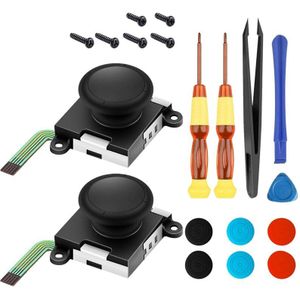 Twee Pack Analoge 3D Vreugde Con Joystick Vervanging Voor Nintendo Switch, links Joycon Juiste Schakelaar Vreugde Con Controller Volledige Ns Reparatie