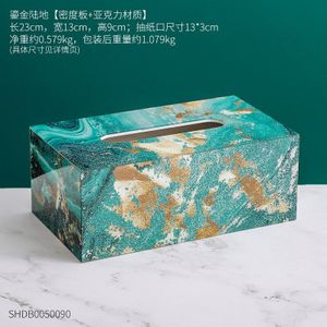 Marmeren Textuur Tissue Doos Acryl Materiaal Desktop Wc Servettenhouder Bureau Woonkamer Slaapkamer Tissue Bescherming Doos