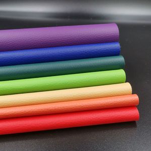 7Pcs Rainbow Litchi Patroon Pu Kunstleer Stof Kunstleer Voor Naaien Tas Kleding Sofa Auto Diy Materiaal 20X30CM Lakens