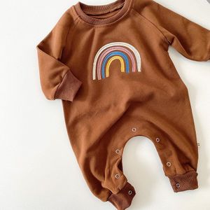 Milancel Baby Kleding Regenboog Embrodiery Baby Jongens Romper Zachte Pak Jongens Jumpsuits