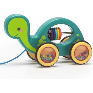 Peuter Slepen Vroege Onderwijs Leren Speelgoed Kids Pull Touw Speelgoed Dier Educatief Vervoeren Hand Winkelwagen Rammelaars Voor Baby Peuter
