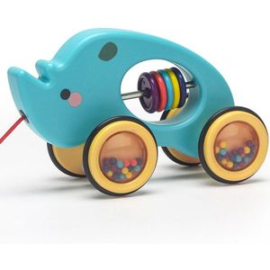 Peuter Slepen Vroege Onderwijs Leren Speelgoed Kids Pull Touw Speelgoed Dier Educatief Vervoeren Hand Winkelwagen Rammelaars Voor Baby Peuter