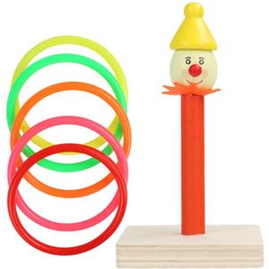 1 Set Gooien Ring Speelgoed Grappige Clown Cirkel Game Speelgoed Ring Toss Voor Peuter Kinderen