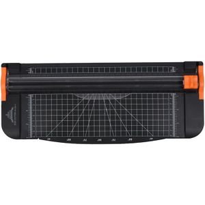 Jielisi 12 Inch A4 Paper Cutter Trimmer Zwart-Oranje Met Multi-Functie * Automatische Beveiliging Safeguard Wanneer Snijden *