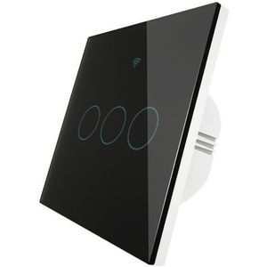Wifi Smart RF433 Touch Schakelaar 2/3 Manier Smart Leven/Tuya App Controle Alexa Google Home Ifttt Voice Control 1/2/3 Gang Zwart
