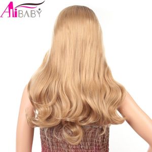 22Inch Synthetische Pruik Blonde Lace Front Pruik Body Wave Hoge Temperatuur Fiber Hair Voor Vrouwen Alibaby