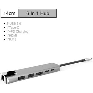 Usb C Hub Type C Naar Multi Usb 3.0 Hdmi Vga RJ45 Sd Kaartlezer Voor Macbook Pro Adapter USB-C 3.0 Splitter Poort USB-C Hub