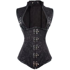 Steampunk Corset Sexy Corsage Korsetten En Bustiers Afslanken Gothic Korset Staal Uitgebeend Keurslijf Plus Size S-6XL