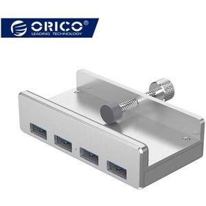 ORICO Aluminium 4 Poorten USB 3.0 Clip-type HUB voor Desktop Laptop Clip Bereik Snap-on Uitbreiding Multi -interface Hub