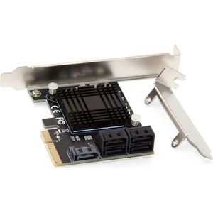 XT-XINTE PCI Express 3.0x4 tot 5 Port SATA III 6Gbps Uitbreiding Controller Card Ondersteuning Port Multiplier Voor HDD SSD
