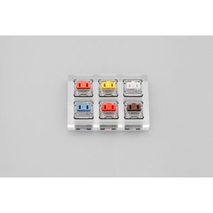 Acryl Schakelaar Tester 2X3 Kailh Choc Low Profile Switch Bruin Wit Rood Donker Geel Blauw Orange Smd Rgb Voor Mechanische toetsenbord